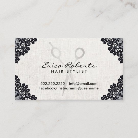 Hair Stylist Vintage Black Laced Salon Appointment Zazzle Co Uk