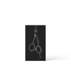 Hair Stylist Vintage Scissor Elegant Black
