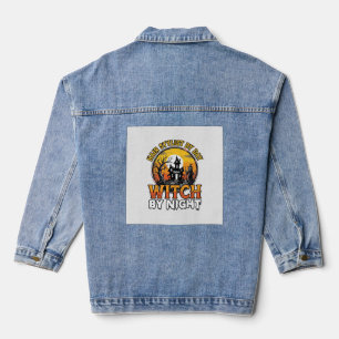 Hair Stylist Witch By Night Vintage Halloween Desi Denim Jacket