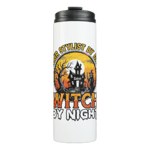 Hair Stylist Witch By Night Vintage Halloween Desi Thermal Tumbler