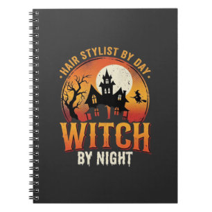 Hair Stylist Witch Halloween Vintage Design_1 Notebook