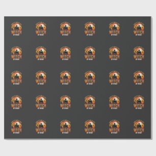 Hair Stylist Witch Halloween Vintage Design_1 Wrapping Paper
