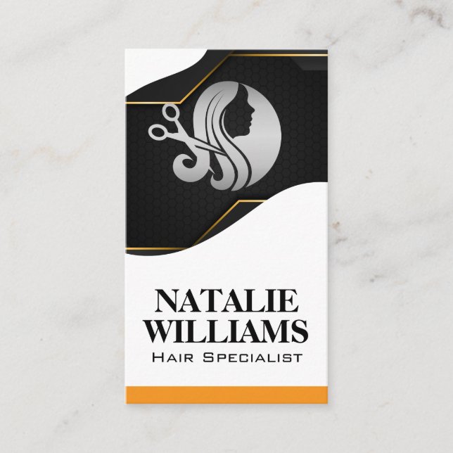 Hair Stylist | Womens Beauty Salon Business Card (Front)