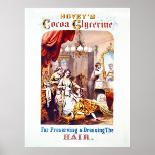 Hair Tonic Advertisement 1860 Poster