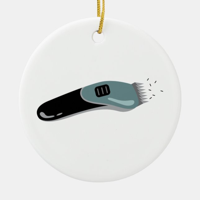 Hair Trimmer Ceramic Tree Decoration (Front)