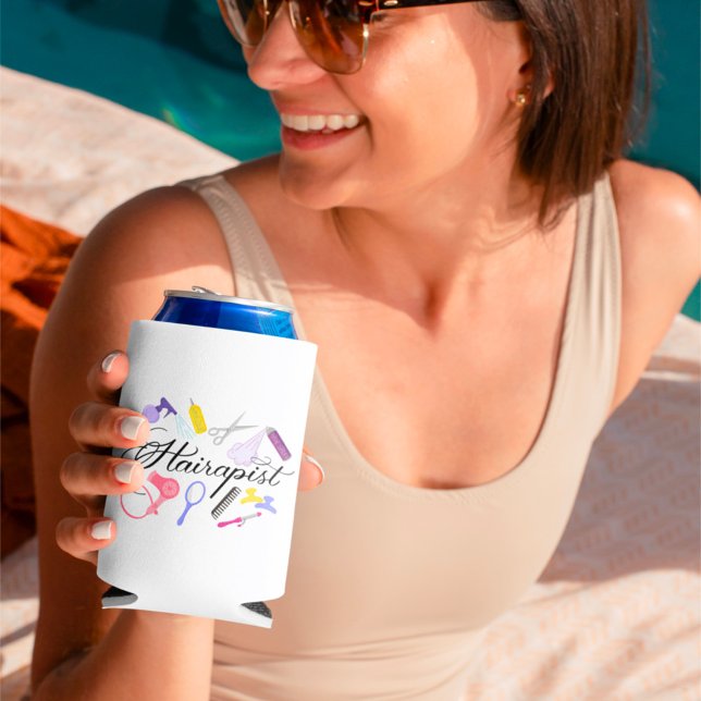 Hairapist Hairdresser Hair Stylist Barber Can Cooler (Creator Uploaded)