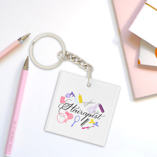 Hairapist Hairdresser Hair Stylist Barber Design Key Ring
