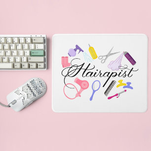 Hairapist Hairdresser Hair Stylist Barber Design Mouse Mat