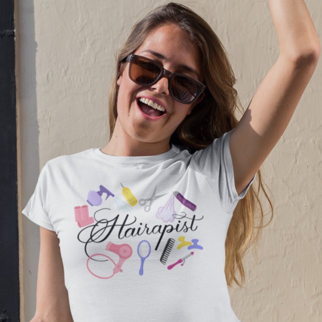Hairapist Hairdresser Hair Stylist Barber Design T-Shirt (Creator Uploaded)