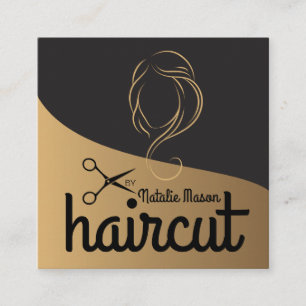 Haircut by Stylist Barber   Hair Square Business Card