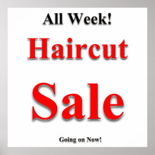 Haircut Sale Poster Matte