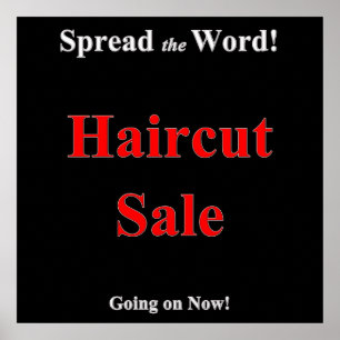 Haircut Sale Poster Matte