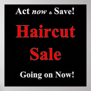 Haircut Sale Poster Matte