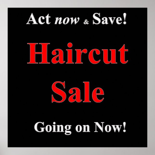Haircut Sale Poster Matte (Front)