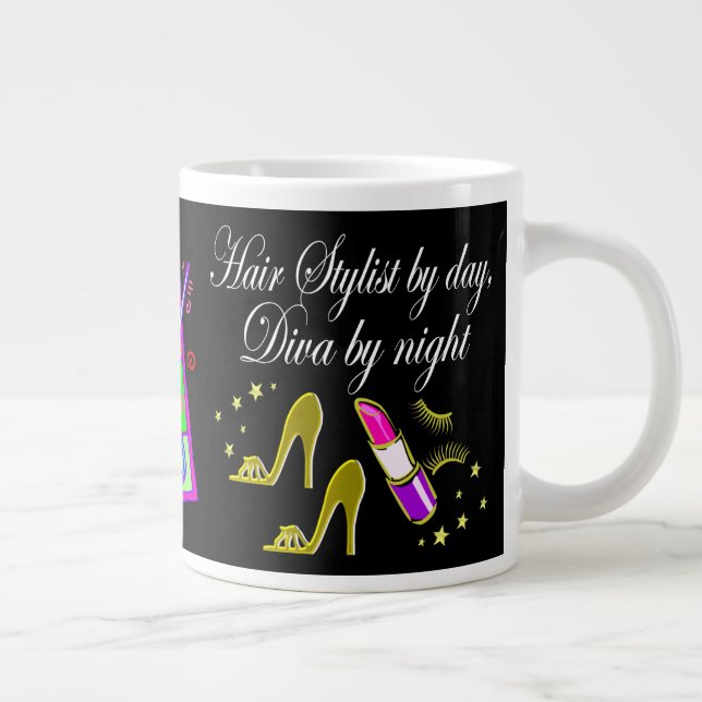 HAIRDRESSER AND HAIR STYLIST PERSONALIZED LARGE COFFEE MUG (Right)