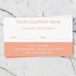 Hairdresser Appointment Card