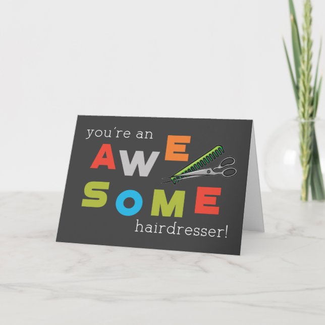 Hairdresser Appreciation Day Awesome Card (Front)