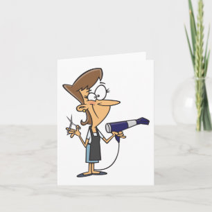 Hairdresser At Work Card