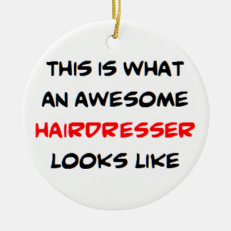 hairdresser, awesome ceramic tree decoration