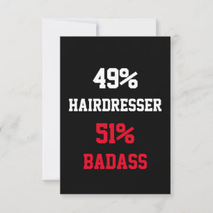 Hairdresser Badass Card