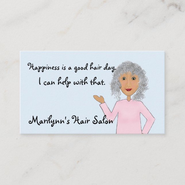 Hairdresser, Beautician, Hair Care Business Card (Front)