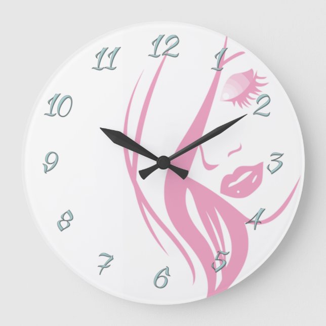 Hairdresser-beauty salon large clock (Front)