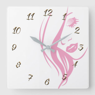 Hairdresser-beauty salon square wall clock
