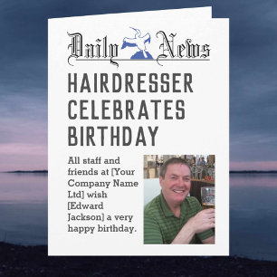 Hairdresser Birthday Card to Personalize
