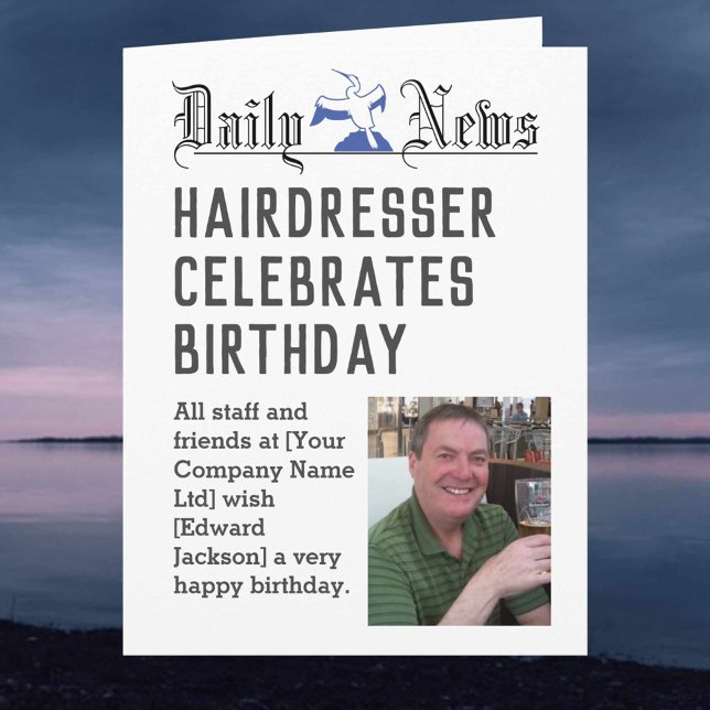 Hairdresser Birthday Card to Personalize (Creator Uploaded)