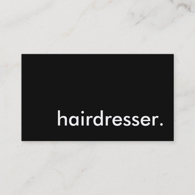 hairdresser. business card (Front)