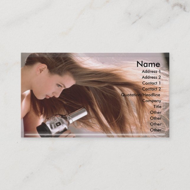 Hairdresser Business Card (Front)