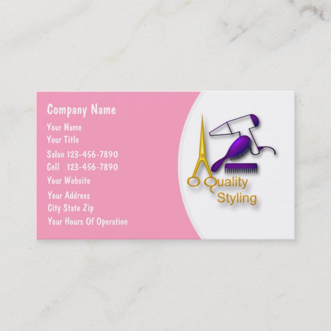 Hairdresser Business Cards (Front)