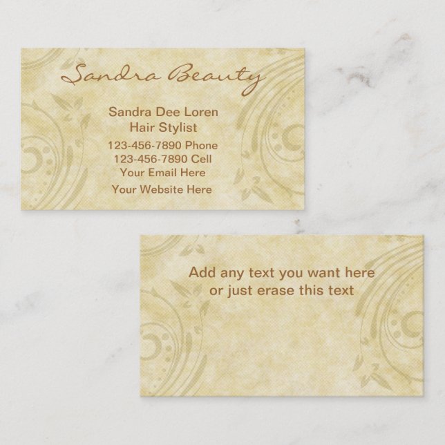 Hairdresser Business Cards (Front/Back)
