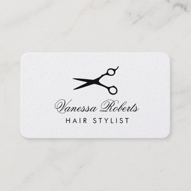 Hairdresser business cards for hair stylist salons (Front)
