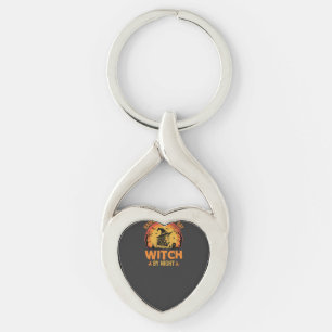 Hairdresser By Day Witch By Night Halloween Design Key Ring