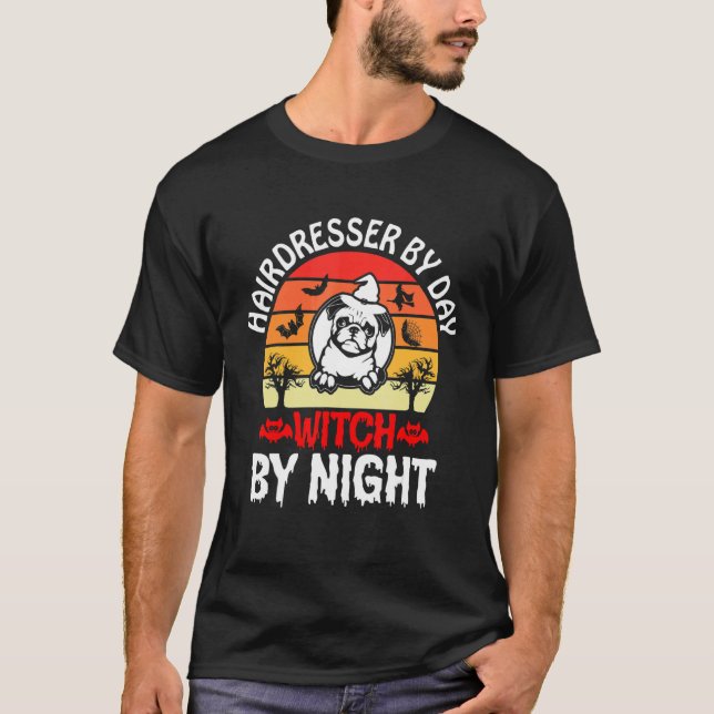 Hairdresser By Day Witch By Night T-Shirt (Front)