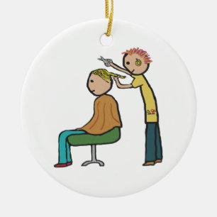 Hairdresser Ceramic Tree Decoration