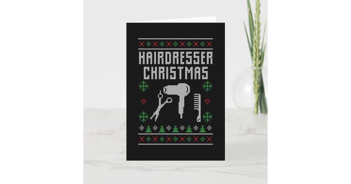 Hairdresser Christmas Card Zazzle.co.uk