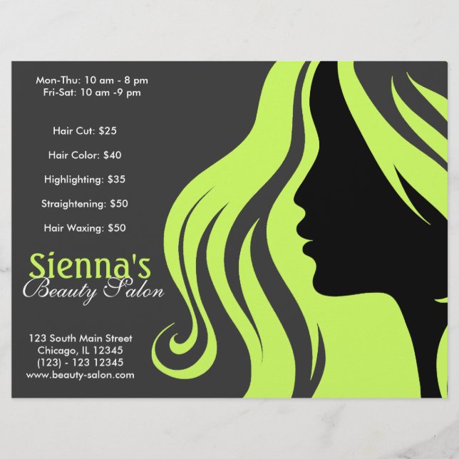 Hairdresser (Dark Olive Green) Flyer (Front)