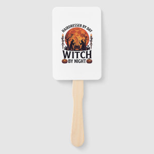 Hairdresser Day Witch Night Halloween Comb Scissor Hand Fan