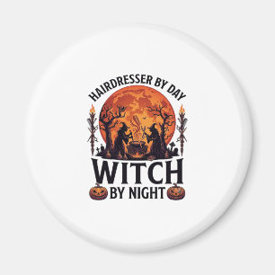 Hairdresser Day Witch Night Halloween Comb Scissor Magnet