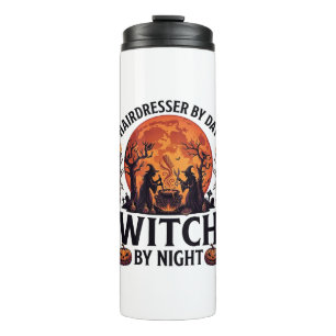 Hairdresser Day Witch Night Halloween Comb Scissor Thermal Tumbler