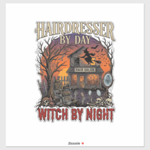 Hairdresser Day Witch Night Halloween Salon Skulls