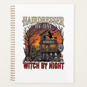 Hairdresser Day Witch Night Halloween Salon Skulls Planner