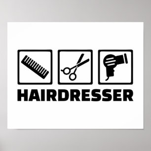 Hairdresser equipment poster