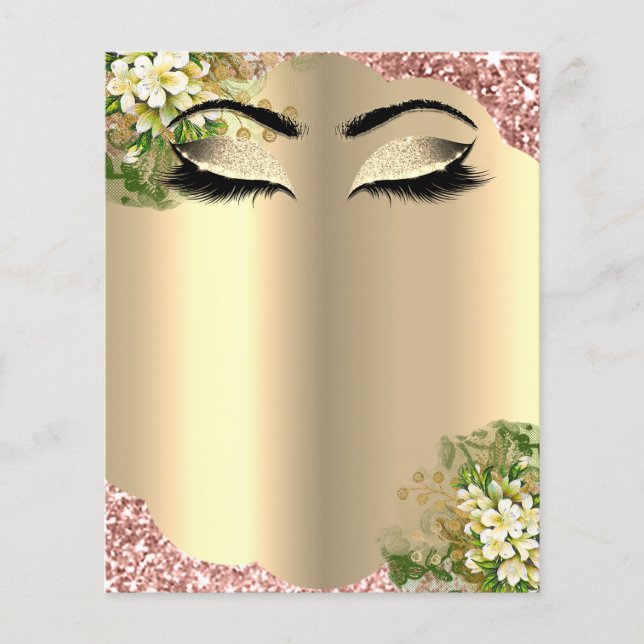 Hairdresser Eyelashes Makeup Studio Price List Flyer (Front)