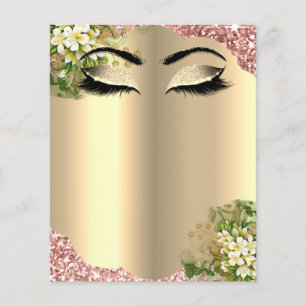 Hairdresser Eyelashes Makeup Studio Price List Flyer