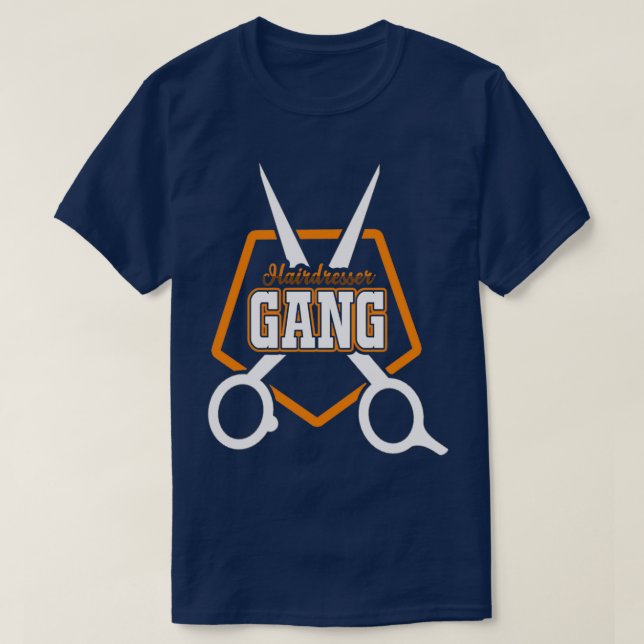 Hairdresser Gang Barbershop T-Shirt (Design Front)