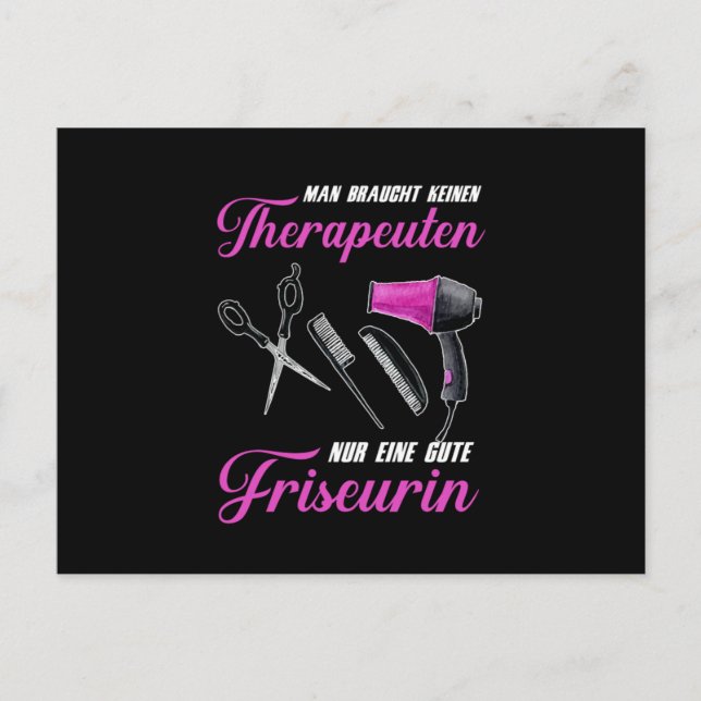 Hairdresser Hair Salon Barber Hair Stylist Gift Postcard (Front)