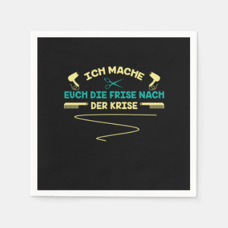 Hairdresser Hair Salon Scissors Hair Dryer Gift Napkin